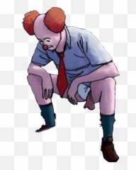 Clown Man Staring Squat Teabag Sticker - Clown Teabag Emoji,Teabag Emoji