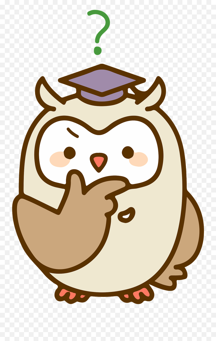 Owl Is Questioning Clipart Free Download Transparent Png - Owl Teaching Emoji,Questioning Emoji Png