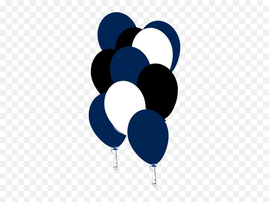 Balloon Bouquet Clip Art - Black And Blue Balloons Transparent Background Emoji,Baloons Emoji