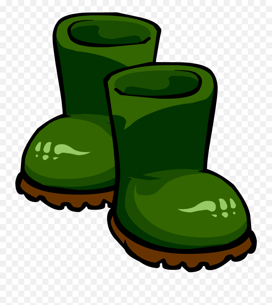 Green Rubber Boots - Club Penguin Green Boots Clipart Full Green Rain Boots Clipart Emoji,Emoji Cheats 21