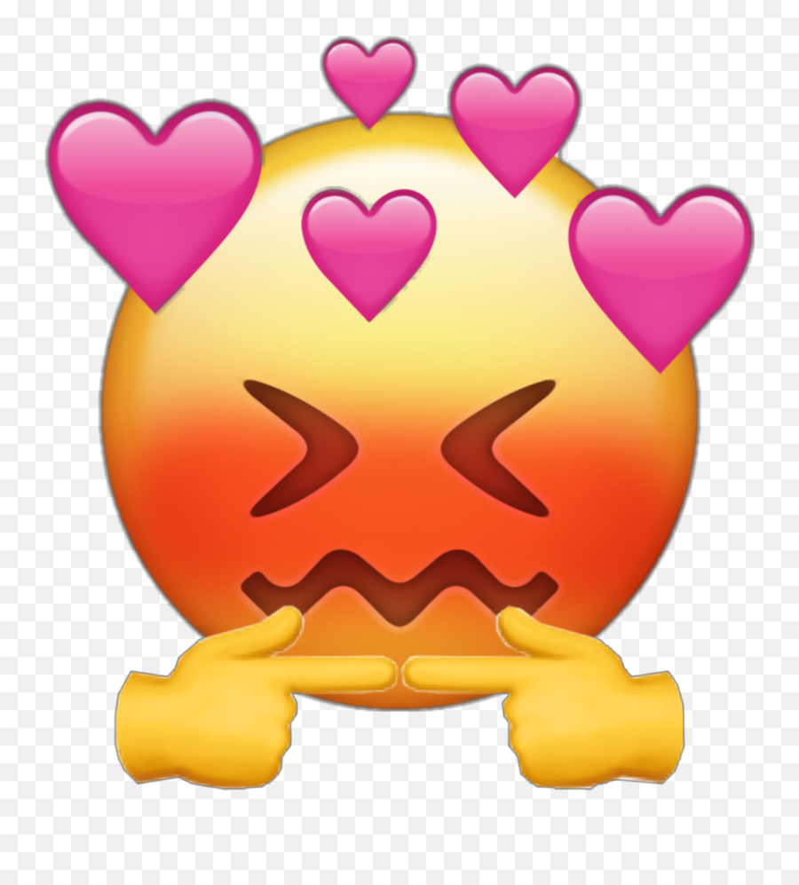 Shy Blush Blushing Popular Hearts Sticker By Str - Blushing Emoji With Hearts,Blushing Emoji