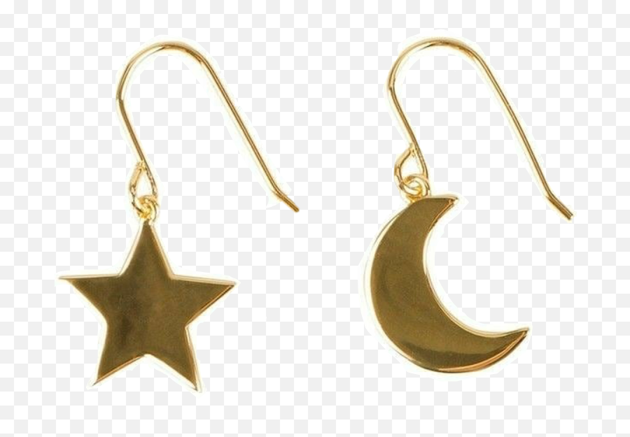 Aesthetic Gold Jewelry Tumblr - Largest Wallpaper Portal Aesthetic Earrings Transparent Background Emoji,Moon Emoji Necklaces