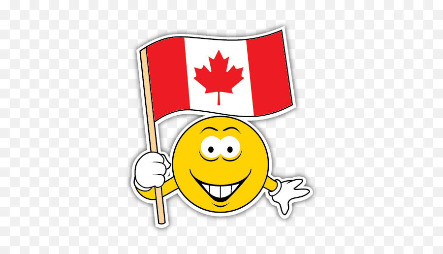 Smiley Face Canada Vinyl Die - Cut Decal Sticker 4 Sizes Fully Funded Scholarships In Canada 2019 Emoji,Neopets Emoticons Lsit