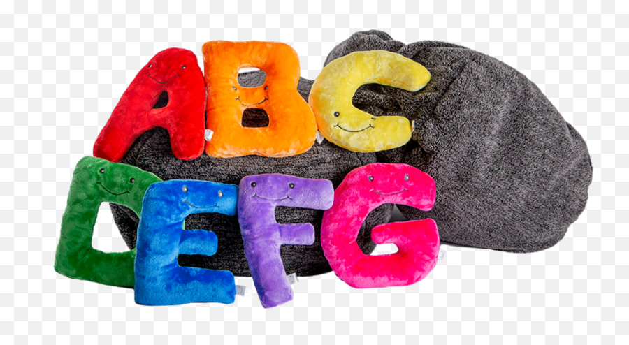 Alphapals Rainbow Set - Plush Large Alphabet Letters Baby Toys Emoji,Rainbow Colored Winky Face Emoticon