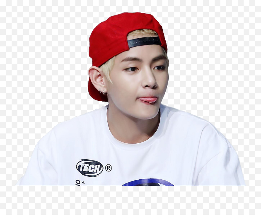 Kpop Stickers Bts - Taehyung In Red Cap Emoji,Yeontan Emoticon