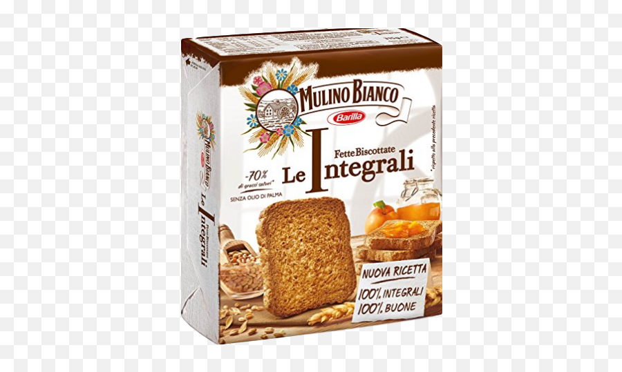 Whole Wheat Rusks Fette Biscottate Italian Toast By Mulino Bianco - 11 Oz Fette Biscottate Integrali Mulino Bianco Emoji,Grain Bread Pasta Emojis