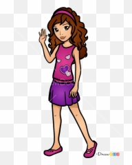 How To Draw Olivia Lego Friends - Olivia Lego Friends Drawing Emoji,How To Draw Emojis Draw So Cute