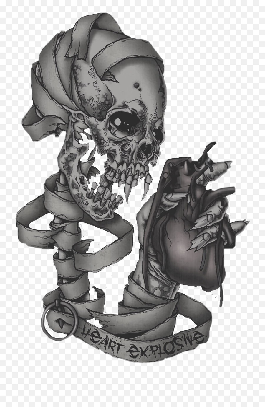 Skull Skully Grey Dark Sticker - Demon Emoji,Emotions Of A Skull