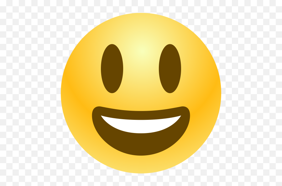 Smiling Face With Open Mouth Emoji - Happy,Man Smiling Emoji