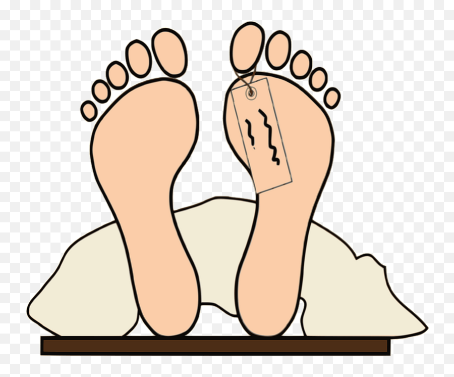 Soles Of The Feet With Toe Tag Clipart - Deceased Clipart Emoji,Toe Tag Emoji