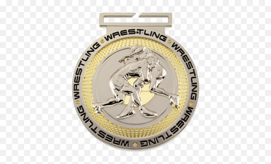 Silver Wrestling Medals Trophy Award - Olympic Wrestling Medals Emoji,What Is Birthday Cake And Trophy Emoji