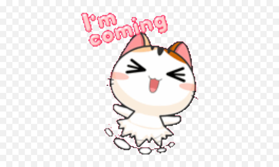 Sticker Maker - Gojill The Meow Animated V1 Coming Gif Tenor Emoji,Anime Emoticon Gif Packs