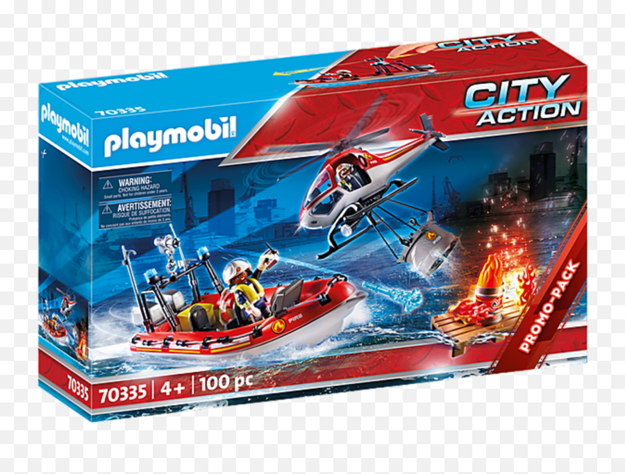 Playmobil Fire Rescue - Playmobil 70335 City Action Fire Rescue Mission Emoji,Briot Emotion Water Pump