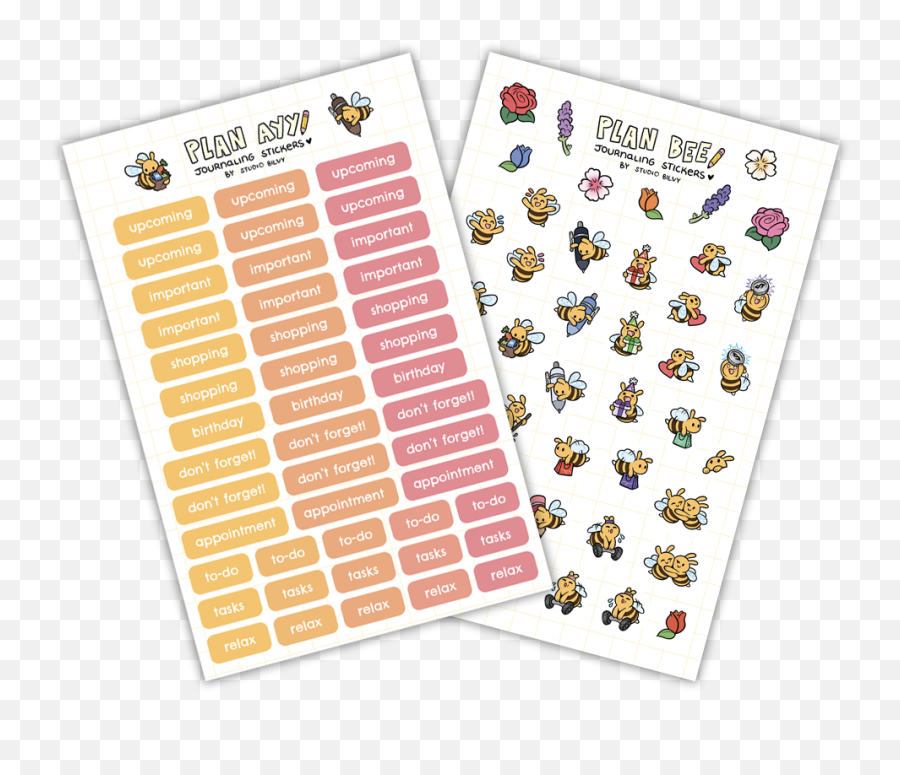 Planner Sticker Sheets Journaling Bees - Dot Emoji,Good Emojis For Twitch Titles