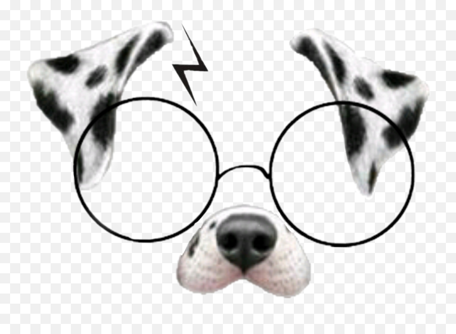 Harrypotter Harry Filtre Chien Sticker By Céu0027 - Snapchat Dalmatian Filter Emoji,Harry Potter Glasses Emoji