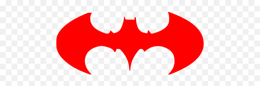 Red Batman 21 Icon - Red Batman Symbol Png Emoji,Batman Emoticon Text