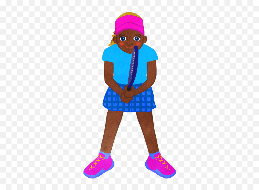Tennis Girl In Ready Position - Cute2u A Free Cute Emoji,Sugar Plum Fairy Emoji