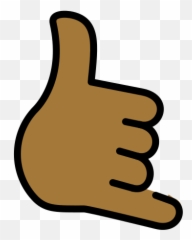 Call Me Hand Medium - Dark Skin Tone Emoji,Iphone Shaka Emoji