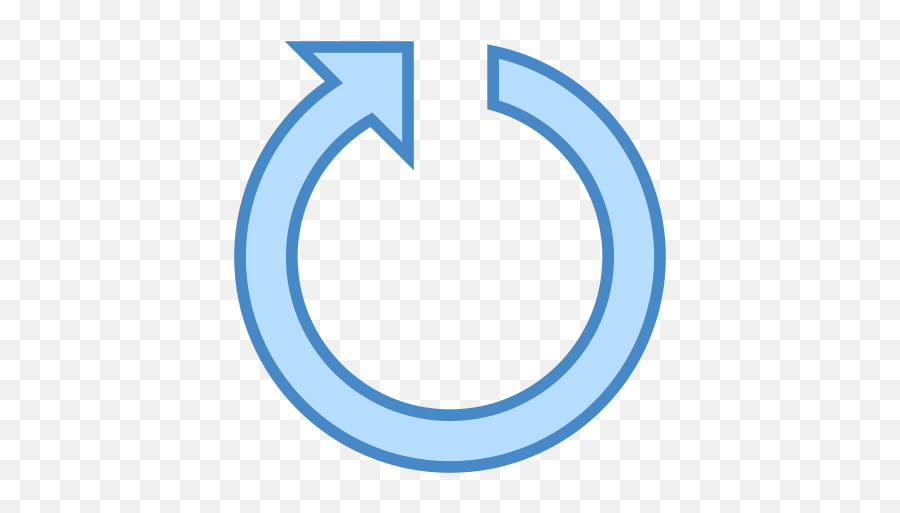 Restart Icon In Blue Ui Style Emoji,Clockwise Arrows Emoji White Background