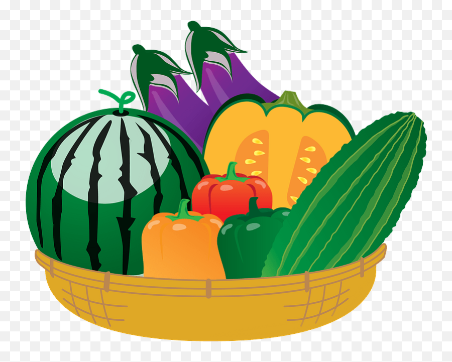 Vegetables In A Basket Clipart Free Download Transparent - Vegetable In A Basket Clipart Emoji,Fruits And Vegetables Emoji
