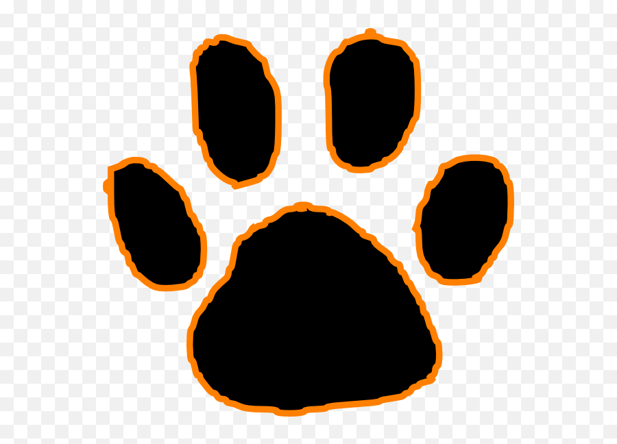 Pawprint Clipart Bengal Pawprint - Black Tiger Paw Emoji,Bengals Emoji