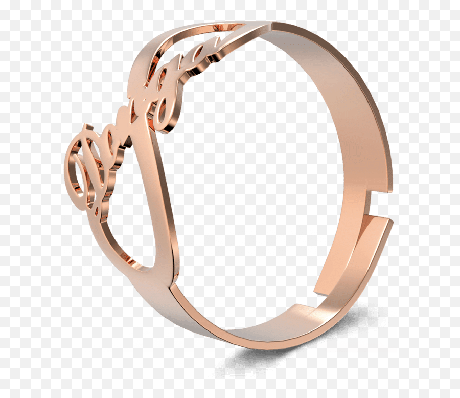 Infinity Name Ring Rose Gold Plated Silver - Solid Emoji,Emoji Mood Ring Colors