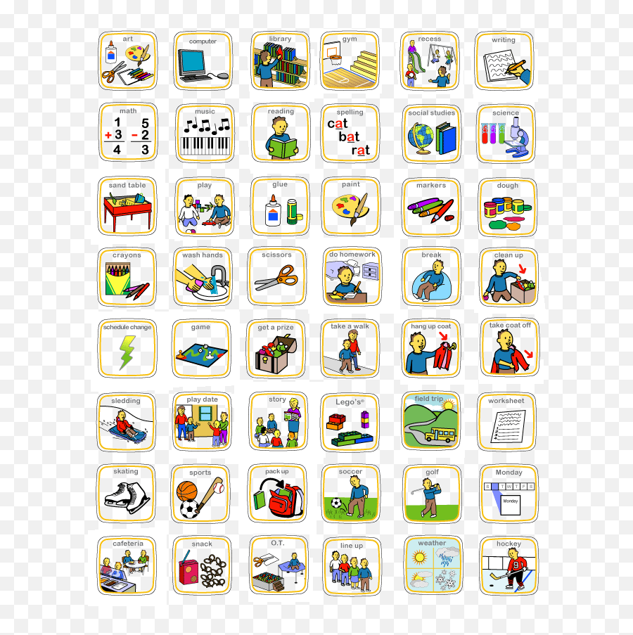 Visual Schedule Autism - Visual Schedule Printable Icons Emoji,Emotions Cards Autism