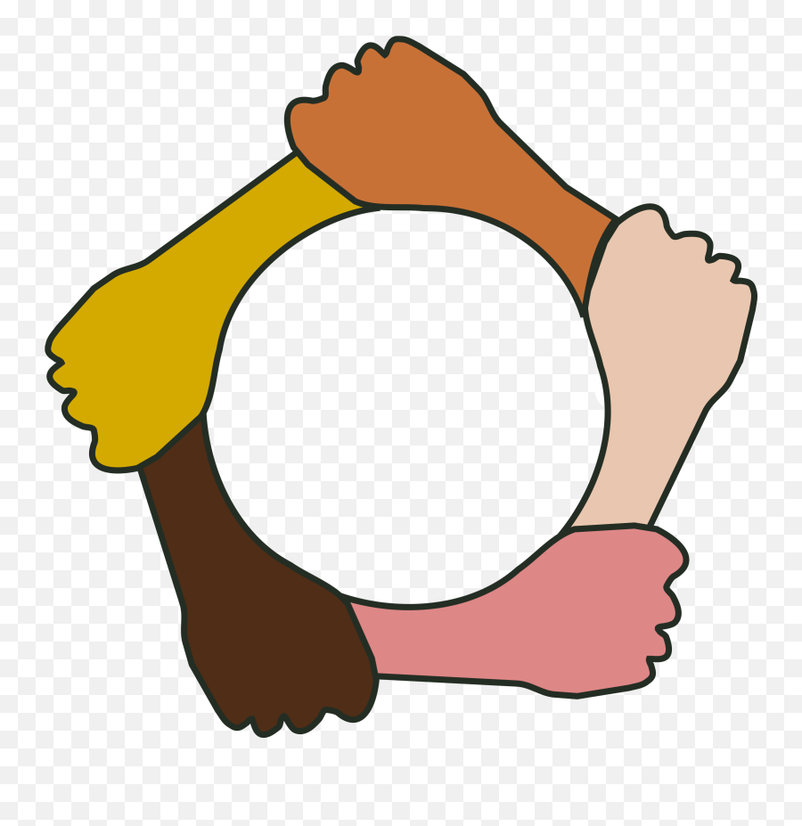 Clipart Circle Hand Clipart Circle Hand Transparent Free - Equality Clipart Emoji,People Holding Hands Emoji