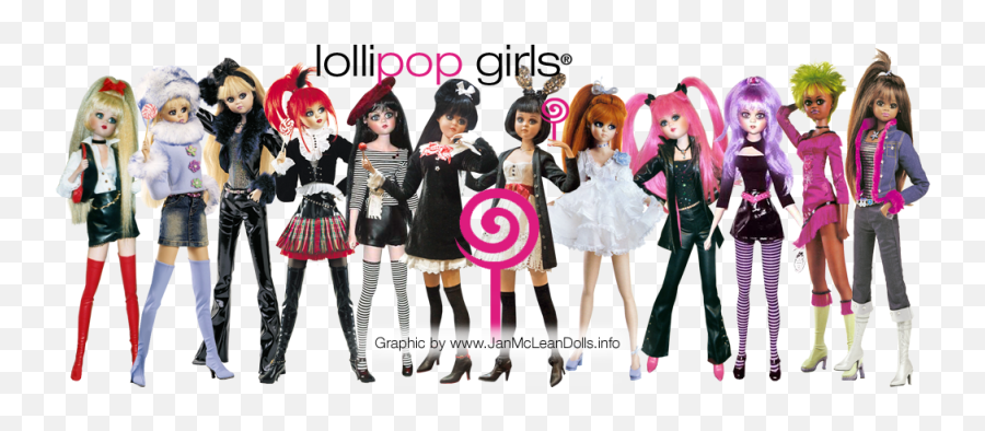 Jan Mclean Lollipop Girls Collection - Hime Cut Emoji,Emotions Mattel Doll