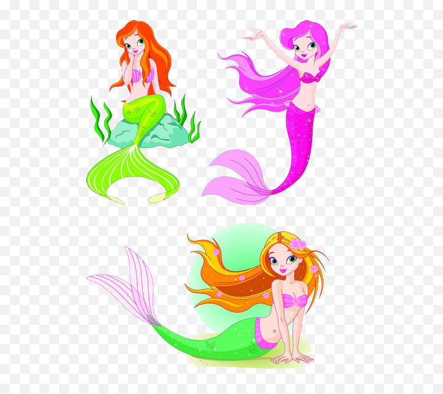 Mermaid Clip Art - Cute Mermaid Image Png Download 550720 Emoji,Mermaid Emojis