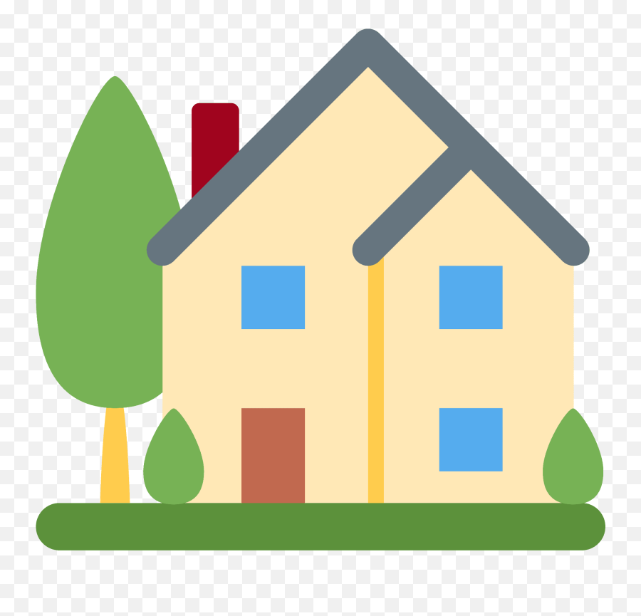 House With Garden Emoji - Emoji Maison,Hose Emoji