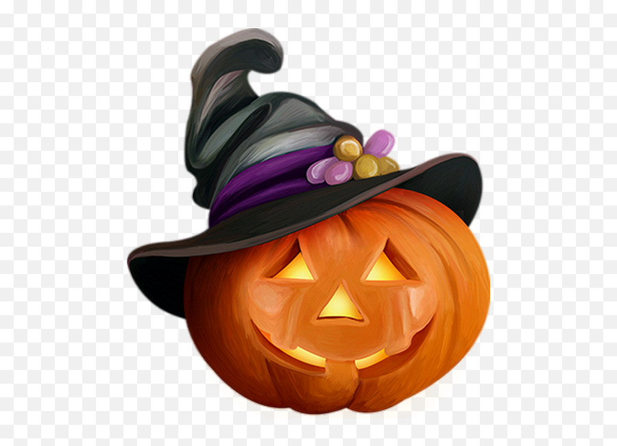 Tube Halloween Citrouille Et Chapeau De Sorcière Png - Sorciere Citrouille Halloween Emoji,Les Emotions De Ma Citrouille