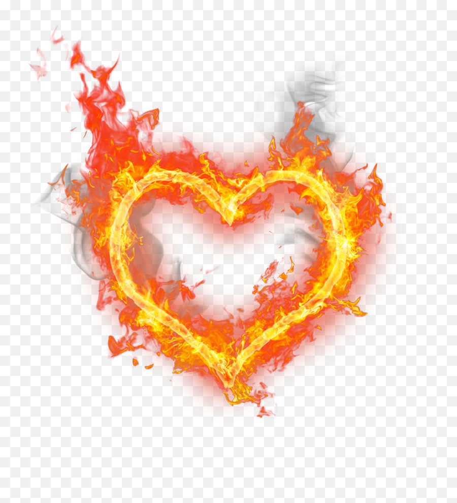 Fire Heart Burning Png Hd Fire Heart Burning Png Image - Transparent Heart On Fire Emoji,Fire Emoji Transparent