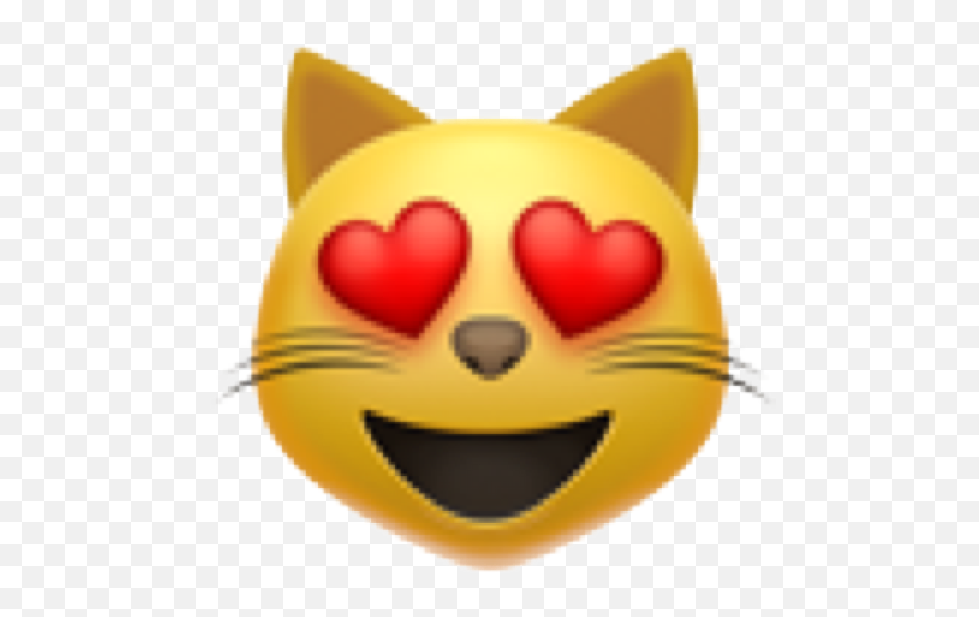 Cat Heart Eye Emoji Meaning Png Image - Emoji,Heart Eye Emoji