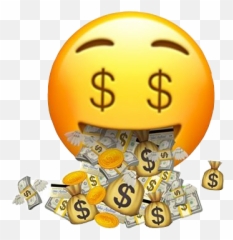 The Most Edited - Mouth Iphone Emoji Money Face,Emoticon Dolar Png