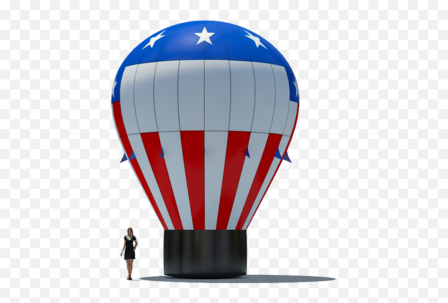 Patriotic Hot Air Balloon - Hot Air Ballooning Emoji,Commercial Hot Air Balloon Emoticon Add To My Pjone