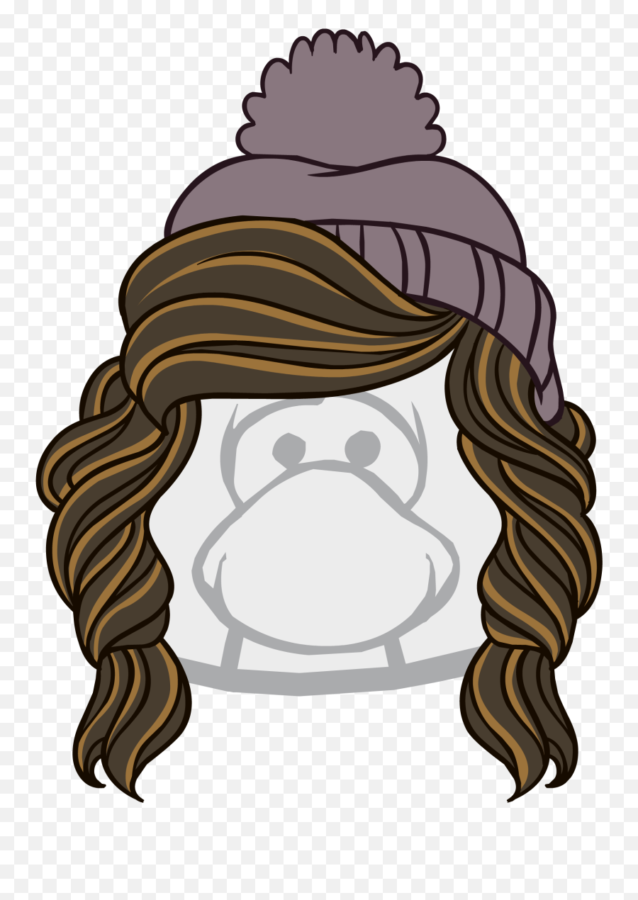 Club Penguin Wig Hair - Club Penguin Hair Hat Png Emoji,Emoticon Id Club Penguin