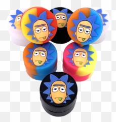 2ml Rick And Morty Silicone Puck - Mushroom New Orleans Emoji,Grateful Squeaky Hammer Emoticon