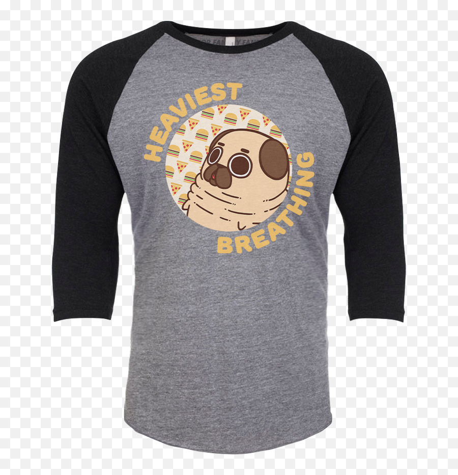 For Fans By Fanspuglie Heaviest Breathing - Yellow Text Raglan Emoji,Long A Emoticon