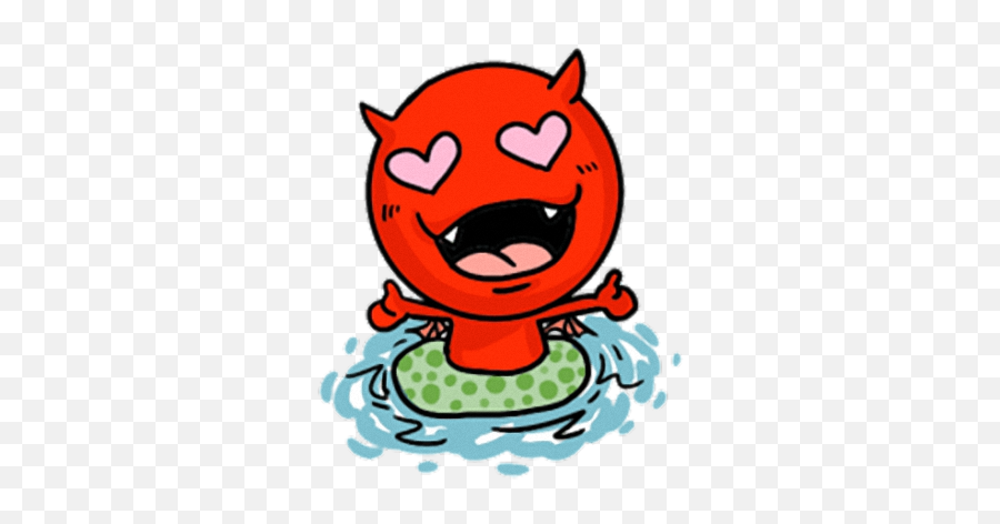 Little Devil Sticker By Vien Tran Emoji,Small Devil Emoji