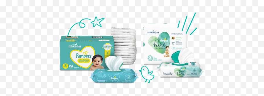 Baby Diapers And Wipes Pampers Emoji,Baby 