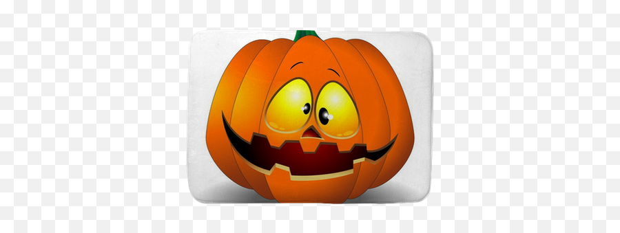 Funny Halloween Pumpkin Cartoon - Zucca Buffa Bath Mat U2022 Pixers We Live To Change Emoji,Copyright Free Pumpkin Emoticon