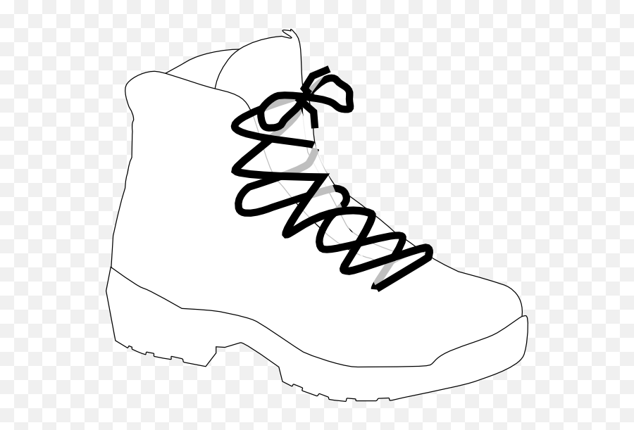 Hike Clipart Black And White Hike - Walking Boot Outline Emoji,Hiking Boot Emoji