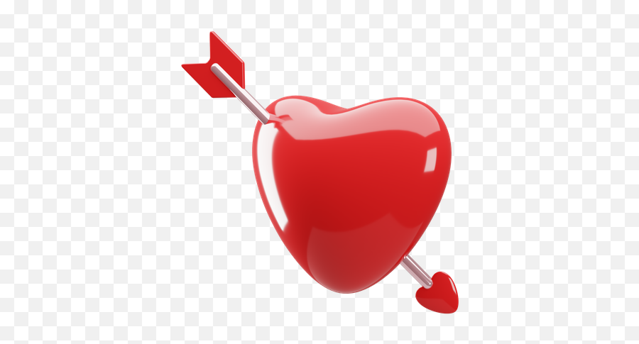 Premium Heart And Arrow 3d Illustration Download In Png Obj Emoji,Heart Arrow Emoji