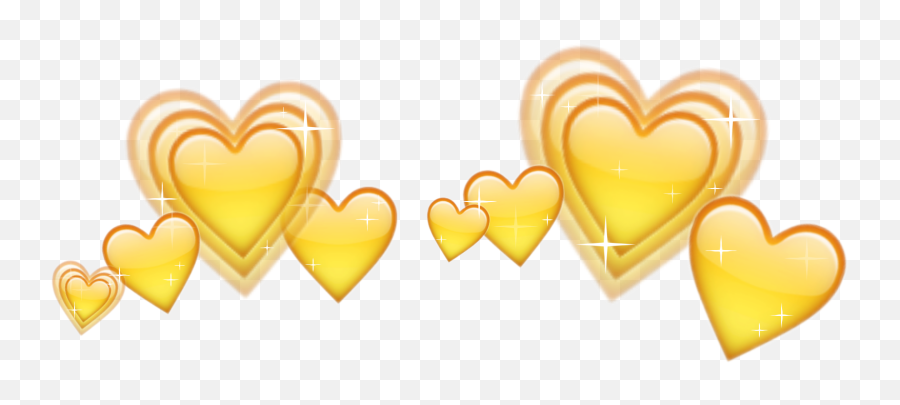 Hearts Heartssticker Yellow 244888637018212 By Jangjw129 Emoji,Yellow Heart Emoji'