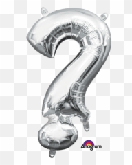 16 Inch Silver Question Mark Symbol Balloon - Anagram Balloons Emoji,Emoji Question Marks Down