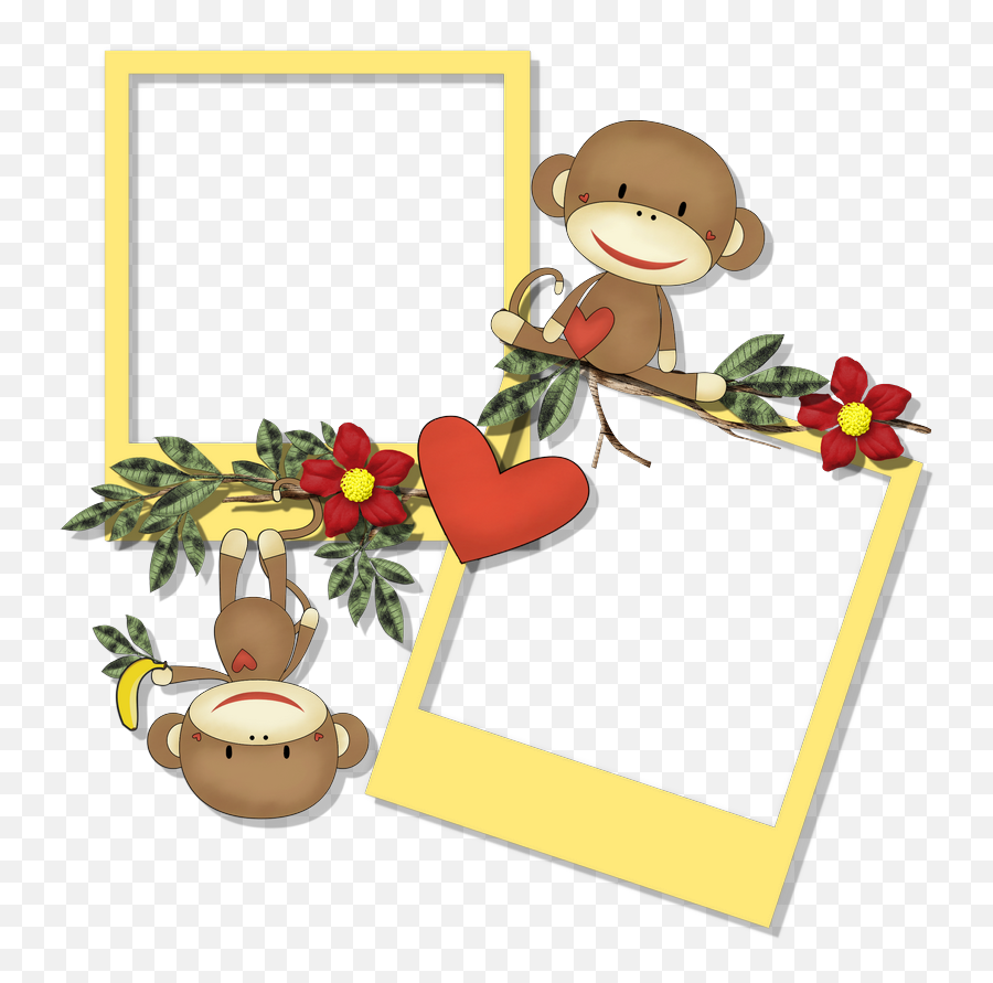 Cheyokota Digital Scraps - Monkey Photo Frame Png Clipart Picture Frame Emoji,Camera Monkey Emoji