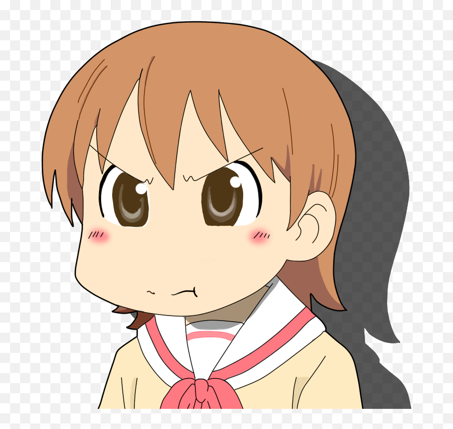 Angry Anime Girl Png Emoji,Nichijou Face Emoticon