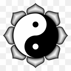 Yin Yang Lotus Flower - Clip Art Of Yin Yang Emoji,Yin And Yang Emoji