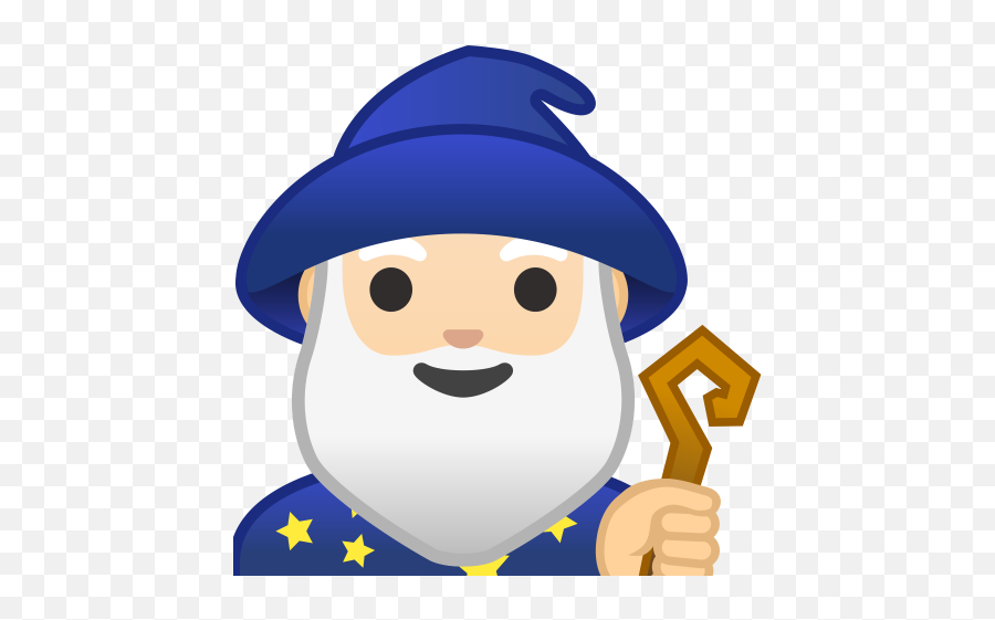 Man Mage Light Skin Tone Icon Noto Emoji People Stories - Wizard,Lightskin Emoji